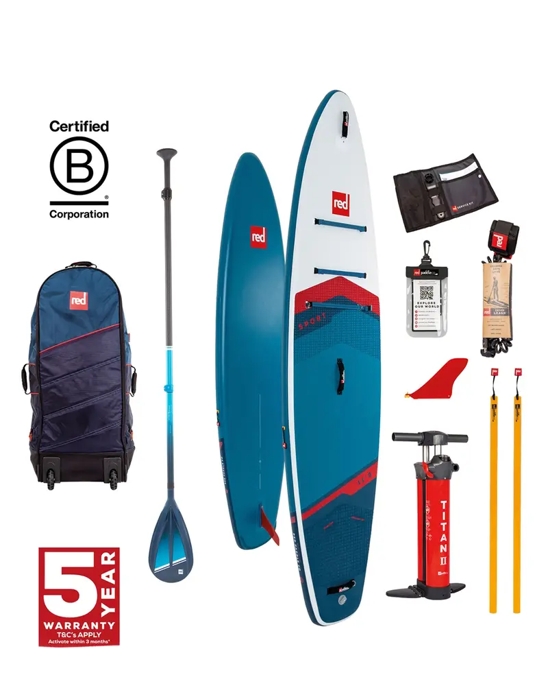 11’3″ Sport Hybrid Tough Inflatable SUP – Blue