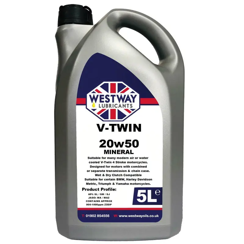 20W-50 Mineral 4-Stroke Motorcycle Oil – Optimized for V-Twin Engines