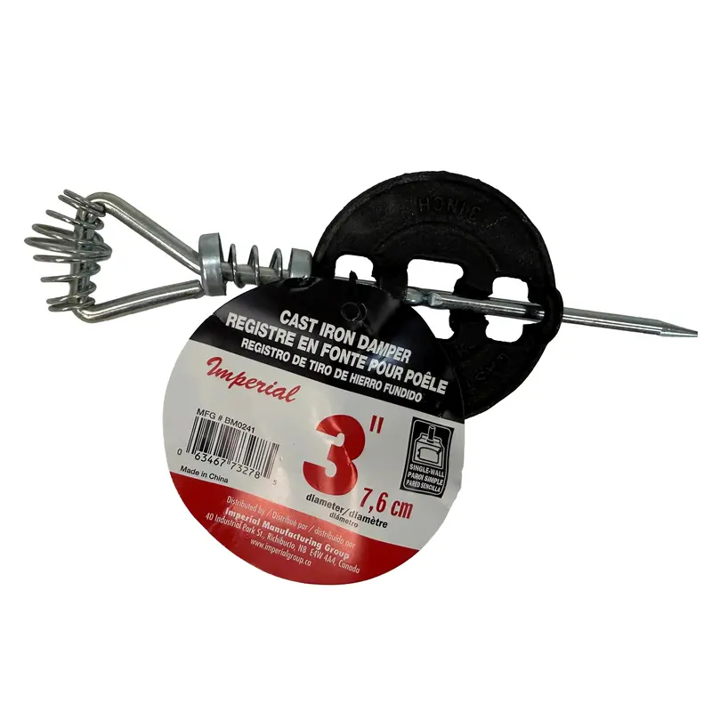 3-Inch Cast Iron Damper for Small-Scale Stoves