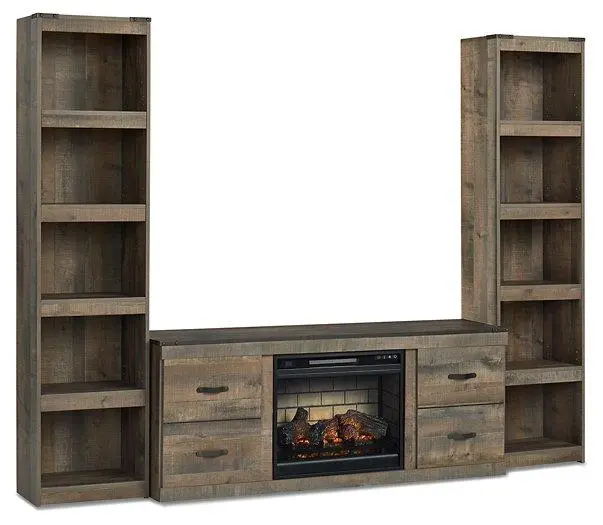 3-Piece Trinell Entertainment Center with Electric Fireplace