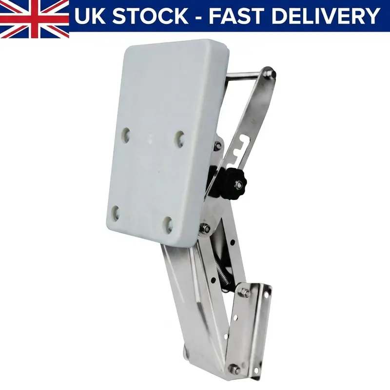 316 Stainless Steel Adjustable Outboard Motor Bracket – 40 kg Load Capacity with Wood Pad