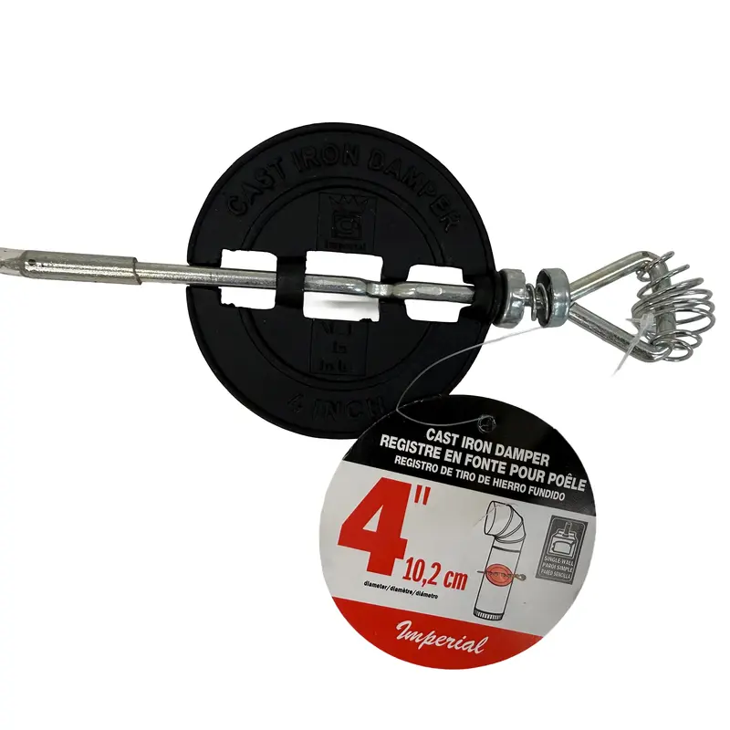 4-Inch Cast Iron Damper for Efficient Draft Control