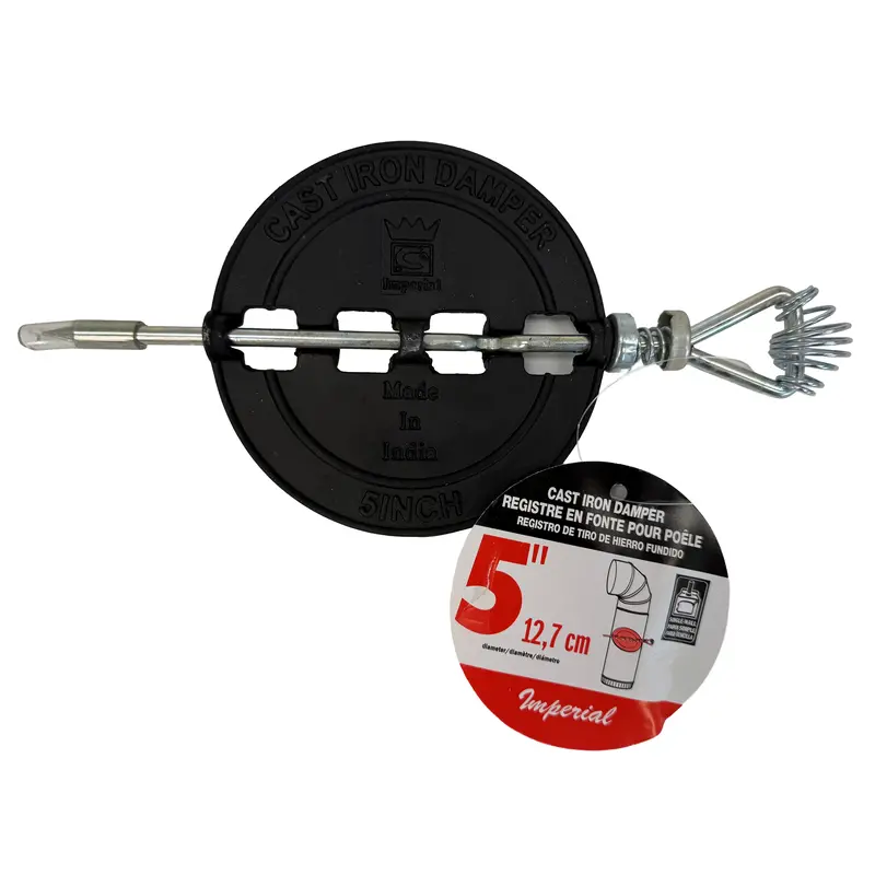 5-Inch Cast Iron Damper for Wood Stoves