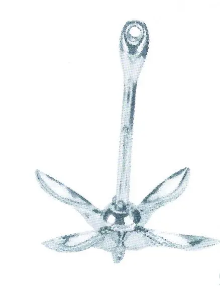 6 kg Hot-Dip Galvanized Folding Grapnel Anchor – Compact & Portable Mooring