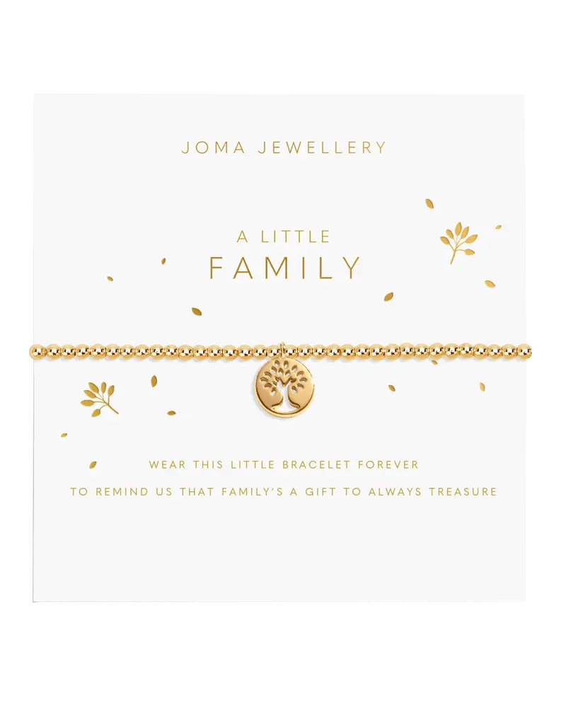 A Little Family Keepsake Bracelet – Warm Gold Tone