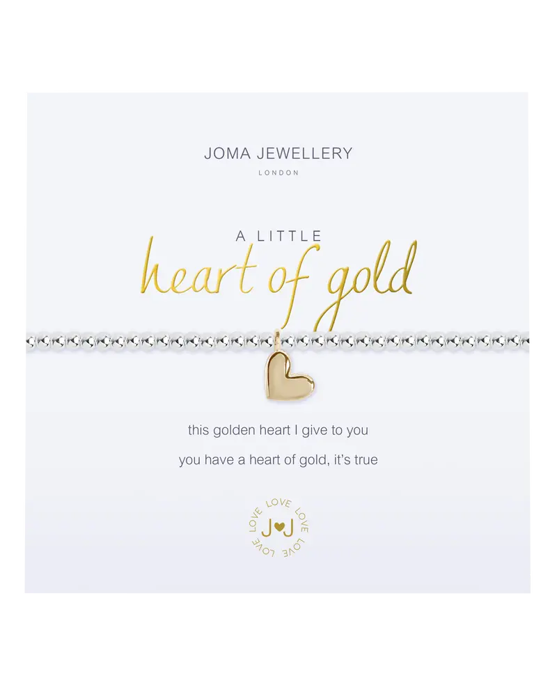 A Little Heart of Gold Silver Bracelet