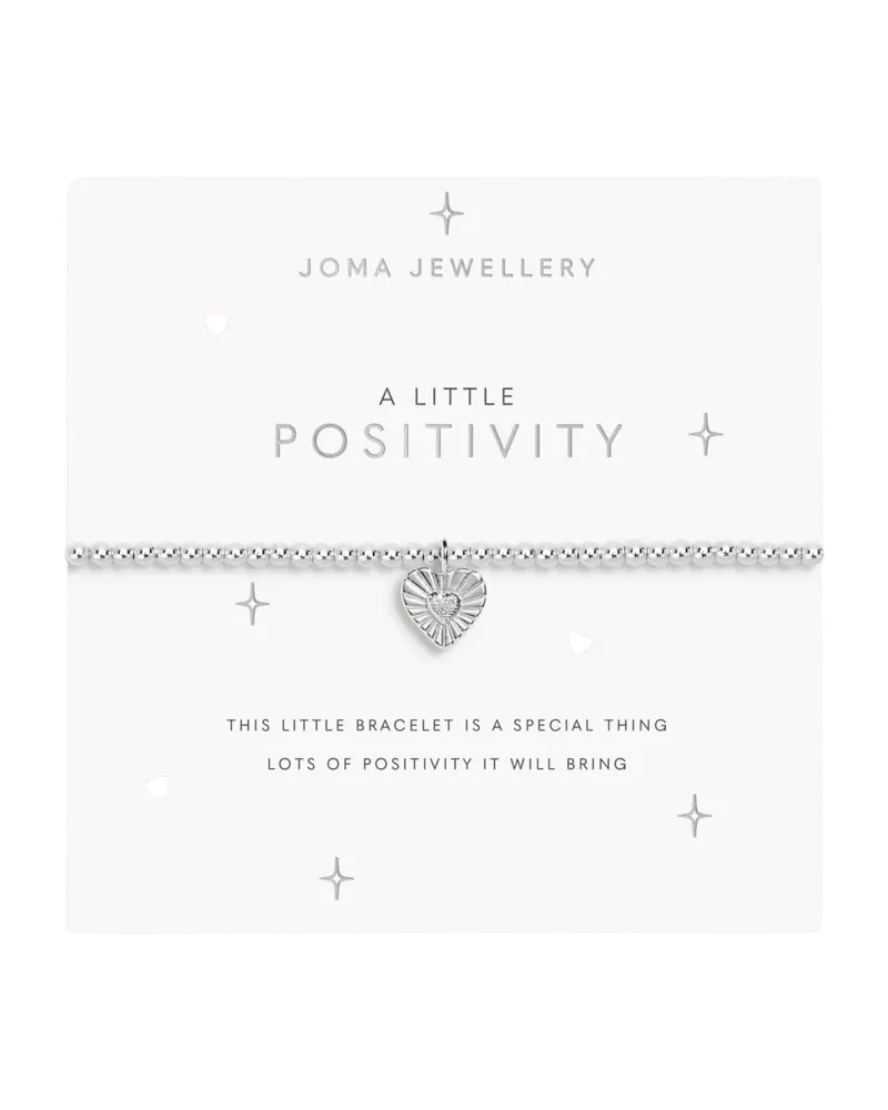 A Little Positivity Silver-Plated Inspirational Bracelet