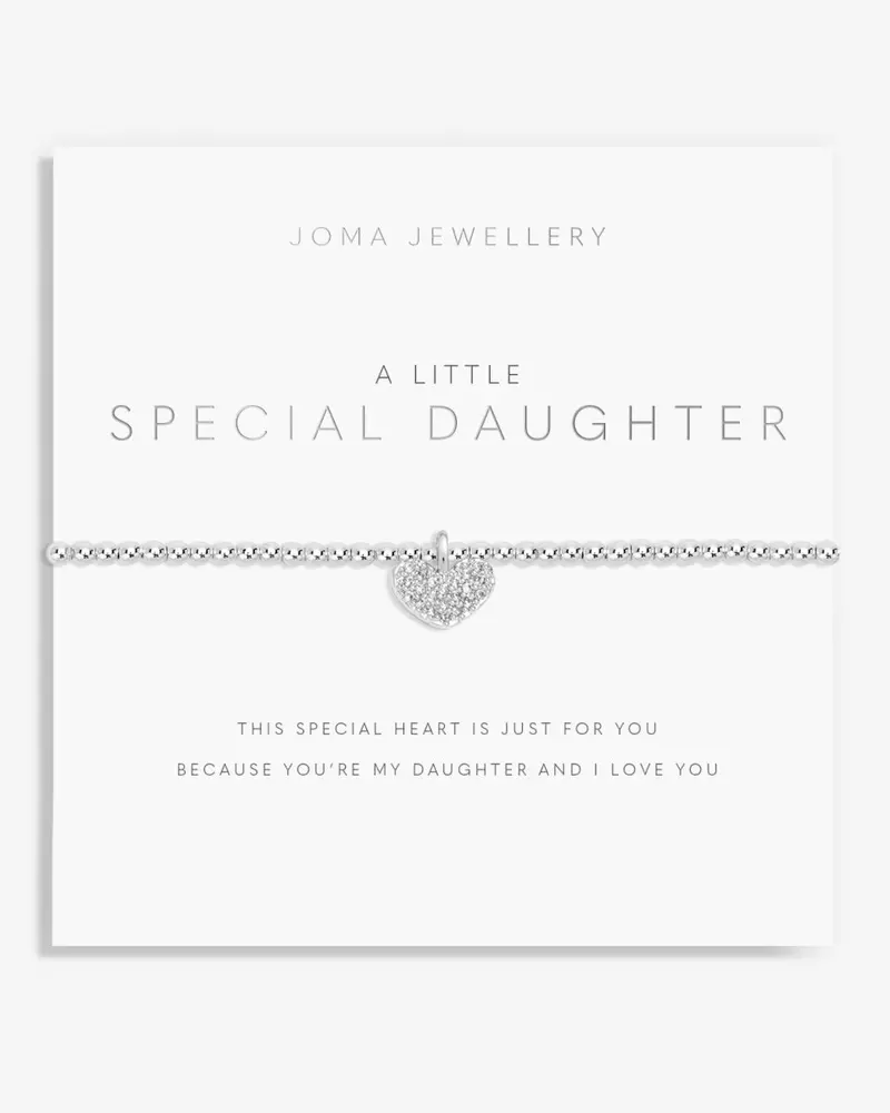 A Little Special Daughter Charm Bracelet – Silver