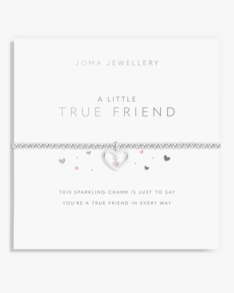A Little True Friend Charm Bracelet – Silver