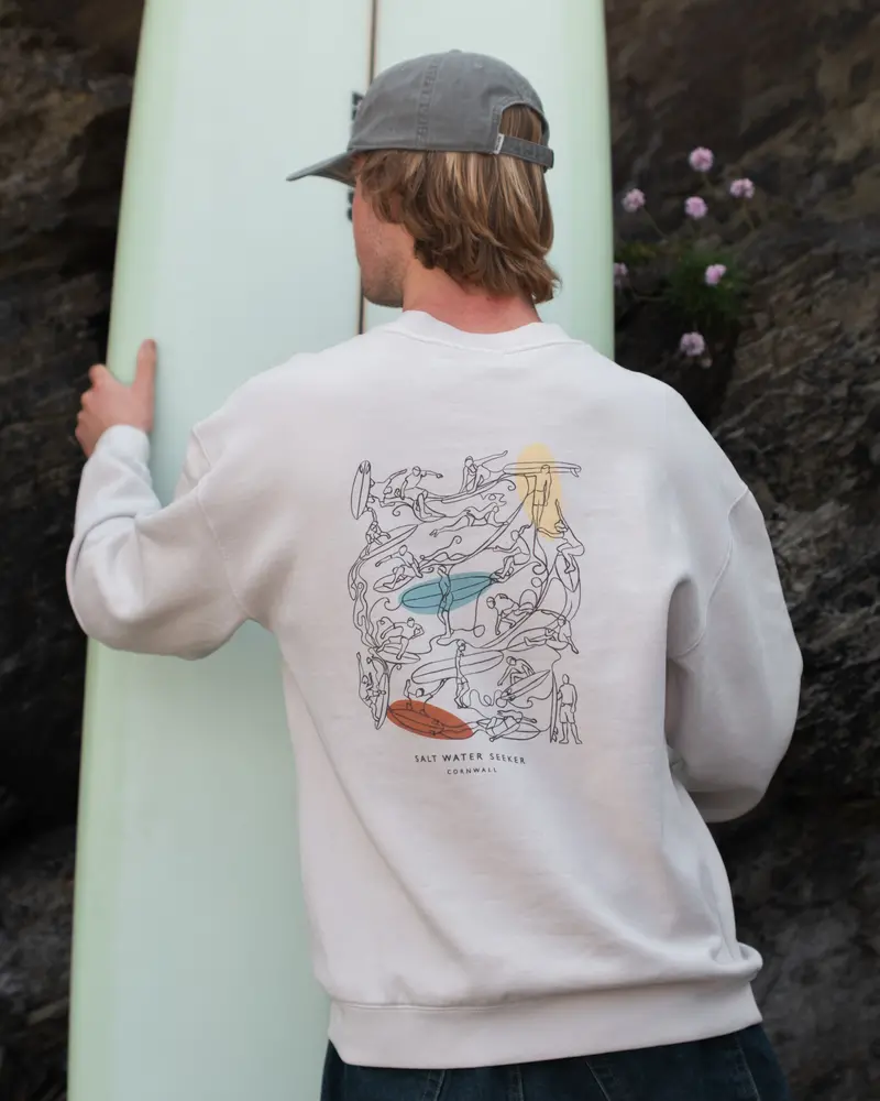 Abstract Sweatshirt – Bone Beige Fade