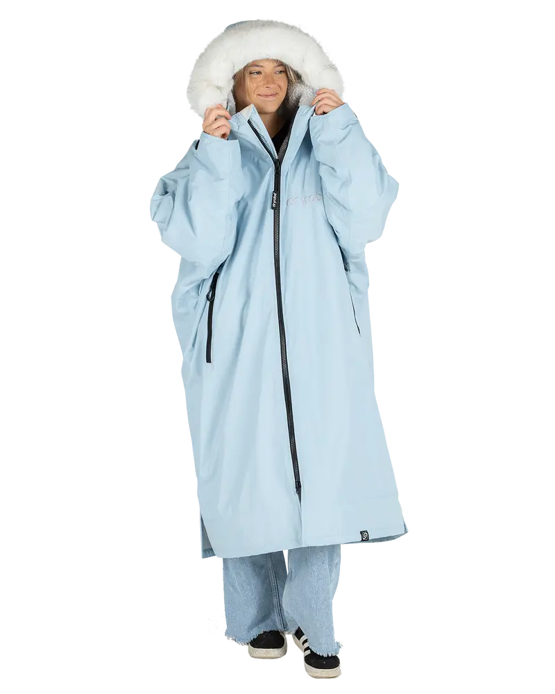 Advance Long-Sleeve Snow Jacket – Alpine Ice Blue for Youth or Small Adults