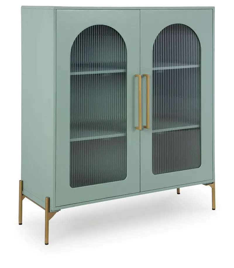 Adwen Contemporary Accent Cabinet with Open Shelving