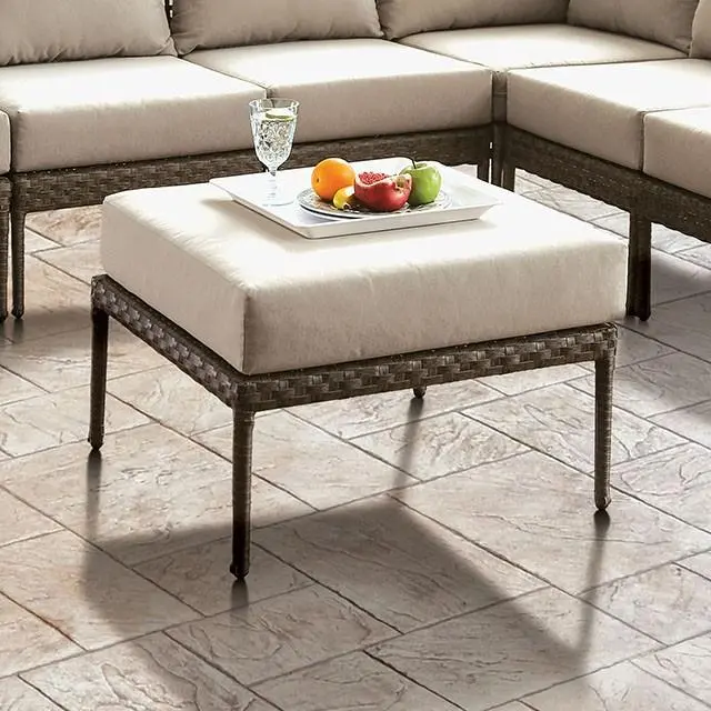 Aleisha Weather-Resistant Patio Ottoman