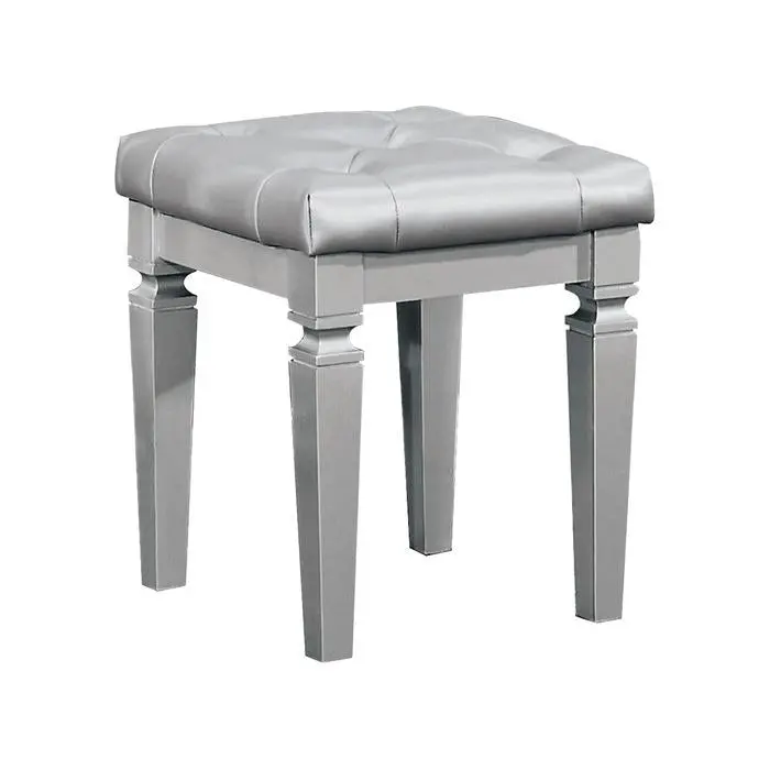 Allura Silver-Finished Vanity Stool (Model 1916-14)