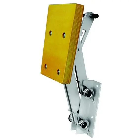 Aluminum Outboard Motor Mount with Wooden Pad – 15HP Auxiliary Engine Bracket (40 kg Capacity)