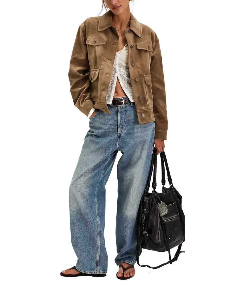 Antique Bronze Night Ranch Vegan Leather Jacket