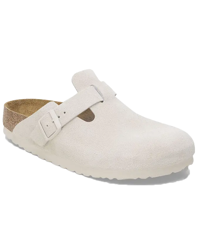 Antique White Suede Leather Sandals – Boston Crafted