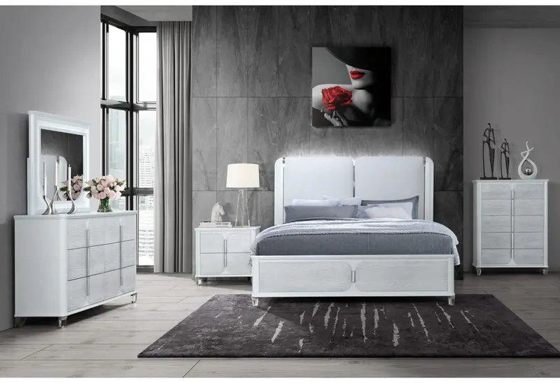 Apollo Grey Modern Bed Collection