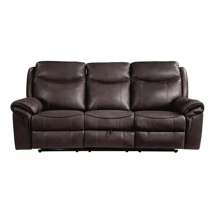 Aram Brown Double Glider Reclining Sofa – 8206BRW-3