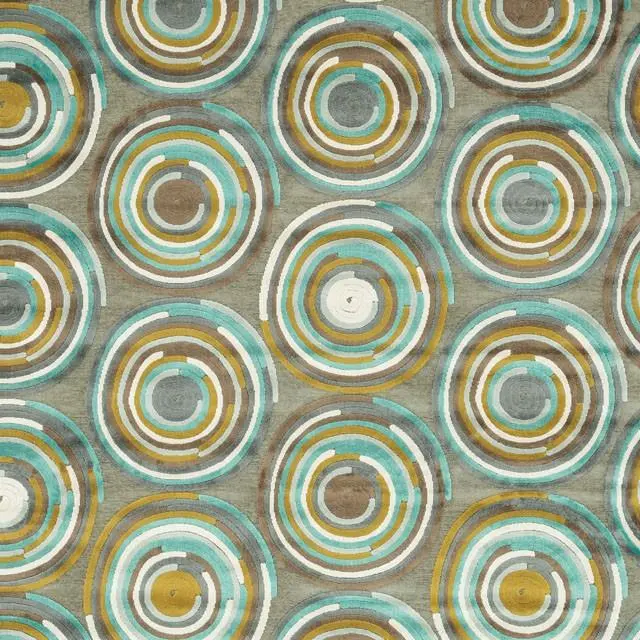 Atlas Geometric Area Rug in Gray and Aqua