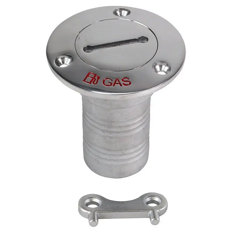 Attwood 1.5-Inch Gas Deck Fill Assembly – Red Cap with Key Lock for Fuel Safety