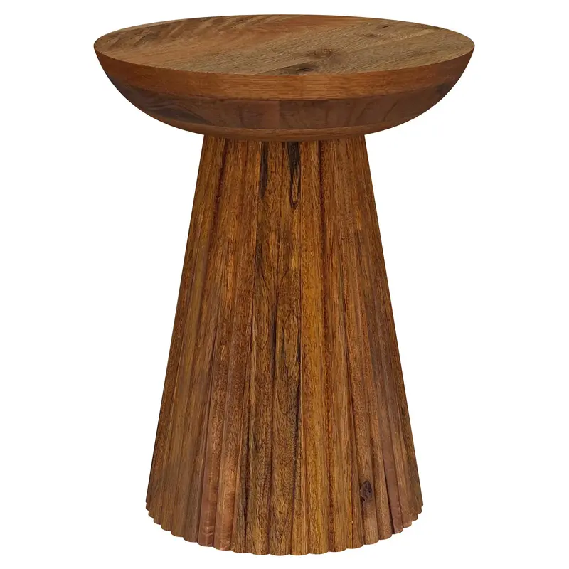 Aureo Contemporary Side Table with Gold Accents