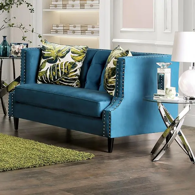 AZULETTI Mid-Century Modern Loveseat in Textured Fabric