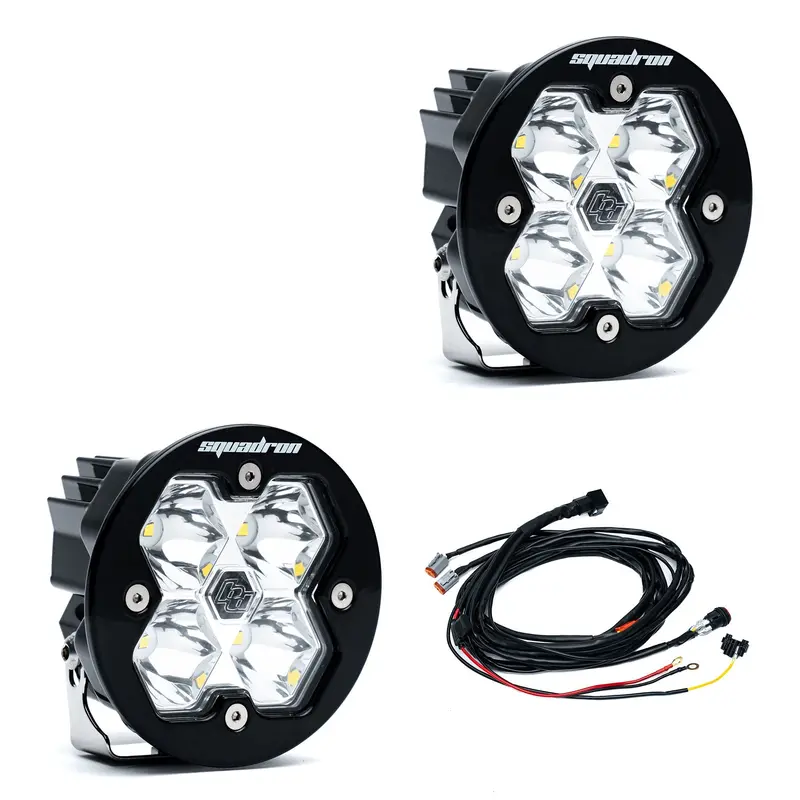 Baja Designs Squadron-R 2.0 Sport Black LED Auxiliary Light Pods – Universal Mount