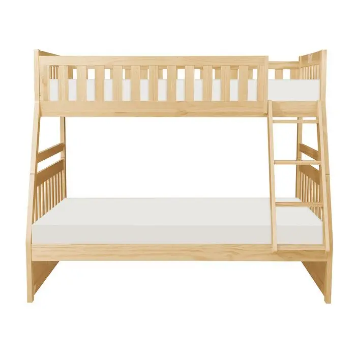 Bartly Natural Twin/Full Bunk Bed – Versatile Shared Sleeping Setup