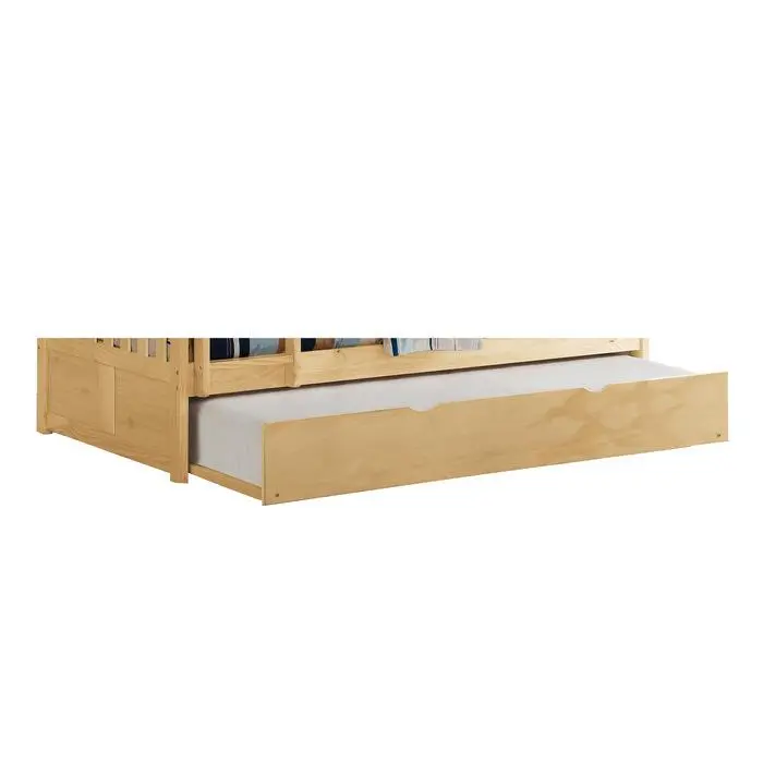 Bartly Natural Wood Twin Trundle – Under-Bed Storage Unit