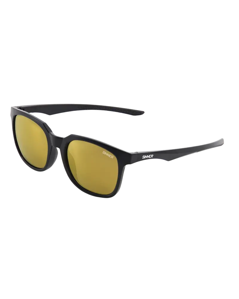 Bauhi Stylish Sunglasses – Black Frame with Gold Accents