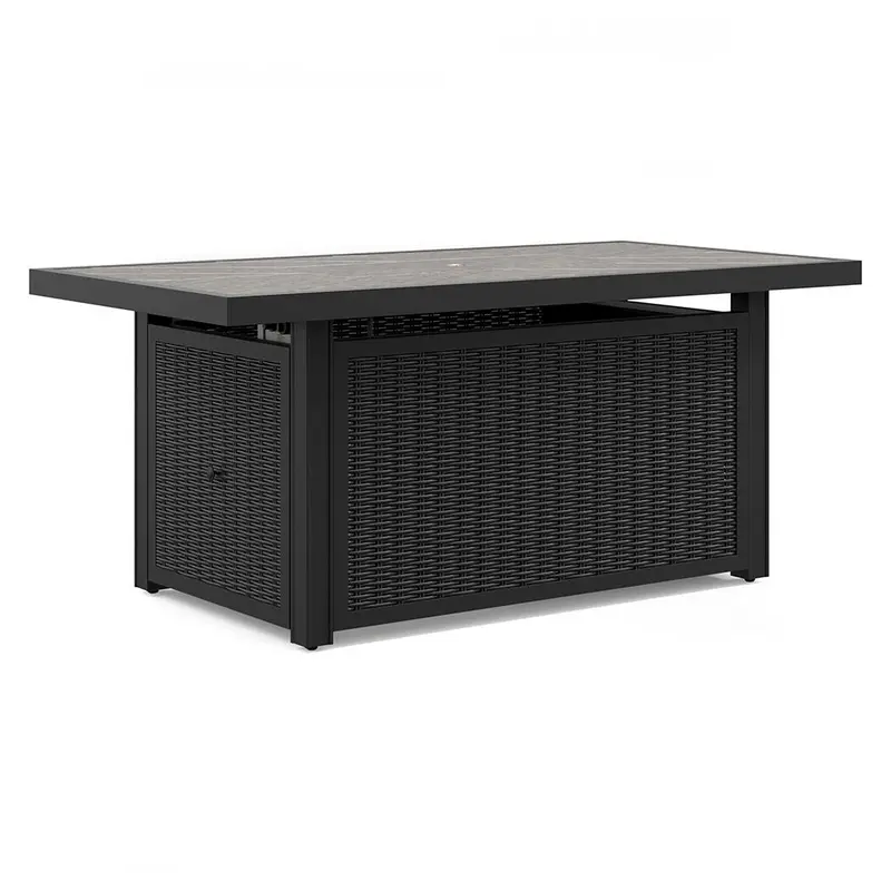 Beachcroft Propane Fire Pit Table with Tempered Glass Top