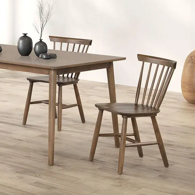 Beale Walnut and Black Dining Table with Modern Design