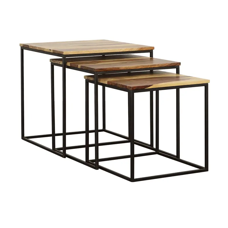 Belcourt Nesting Tables – Set of Three Geometric Side Tables