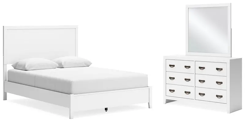 Binterglen Complete Bedroom Set with Bed, Dresser, Nightstand, and Mirror