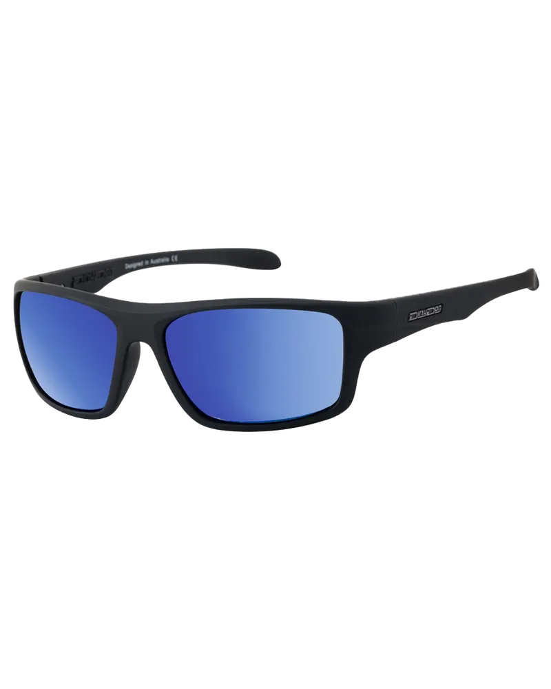 Black and Blue Mirror Sonic Polarized Sunglasses
