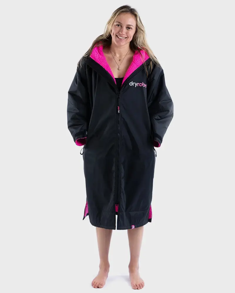 Black-and-Pink Advance Long-Sleeve Rash Guard
