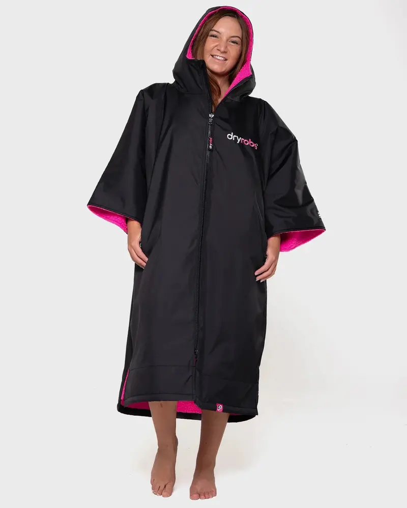 Black-and-Pink Advance Short-Sleeve Rash Guard