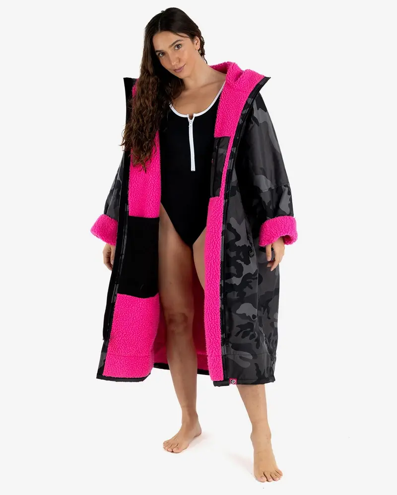 Black Camo and Pink Advance Long-Sleeve Rash Guard