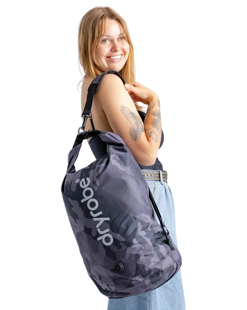 Black Camo Compression Travel Bag