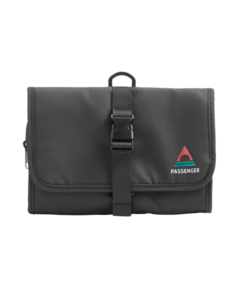 Black Drop-Style Travel Wash Bag
