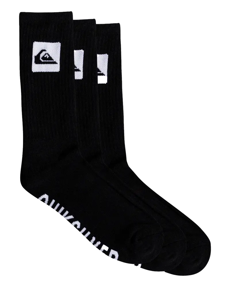 Black Five-Pack Crew Socks