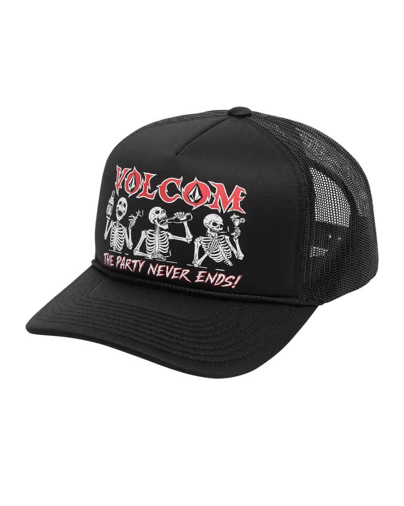 Black Froth Trucker Cap – Vintage-Inspired Flat Bill