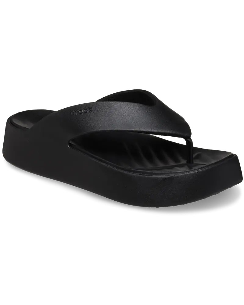Black Getaway Elevated Flip-Flop Sandals