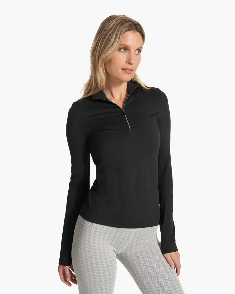 Black Heather Halo Essential Half-Zip Sweatshirt
