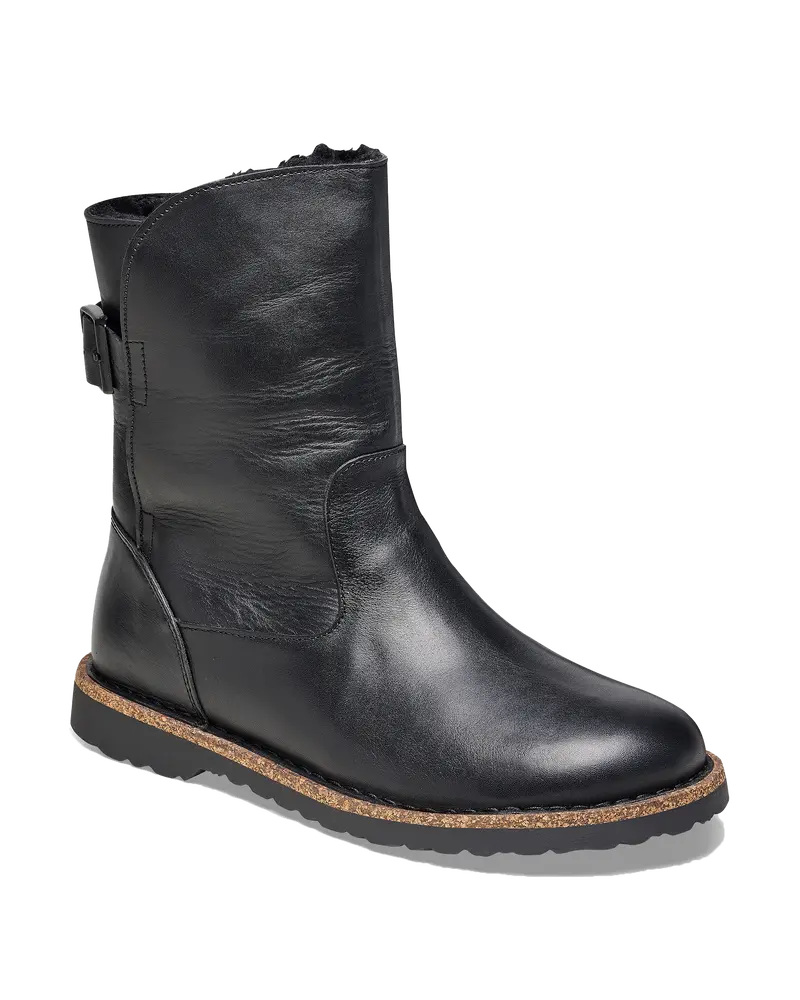 Black Natural Leather Ankle Boots from Uppsala