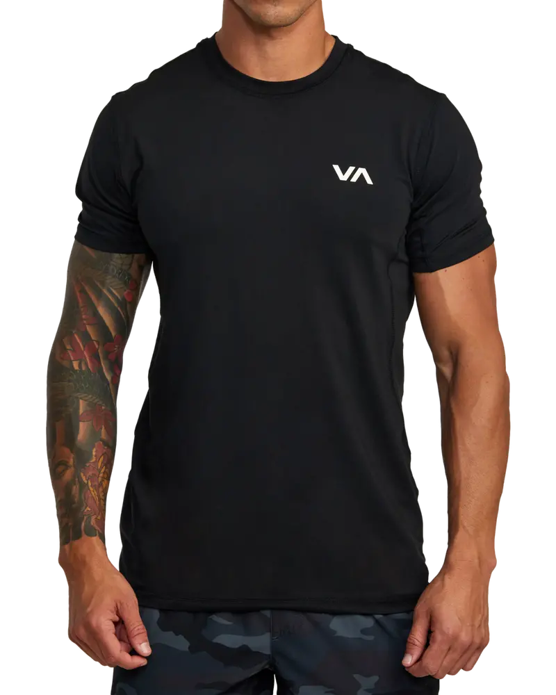 Black Sport Vent Lightweight Performance Tee