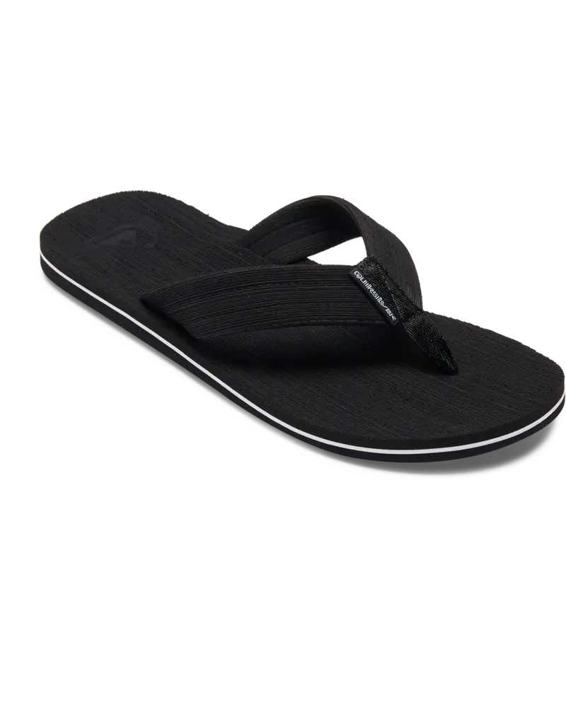 Black/White Textured Molokai Layback Flip Flops