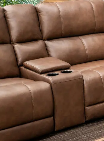 Bleckley Powered Reclining Loveseat Sectional with Center Console