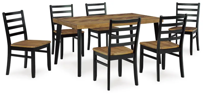 Blondon Extendable Dining Set – Table + 6 Chairs